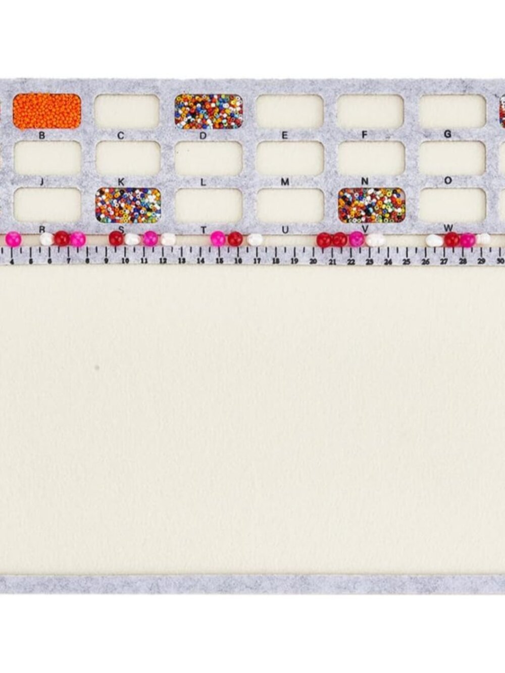 Large Rectangle Felt Beading Mat, Felt Bead Design Boards with Centimeter Alphab